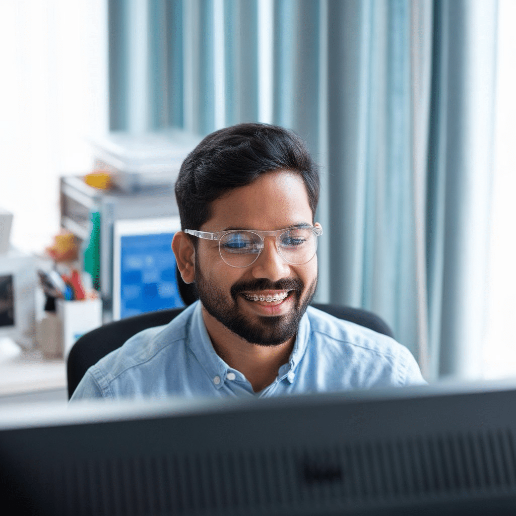 Orthodontics for older adults showing confident smile after braces treatment in India