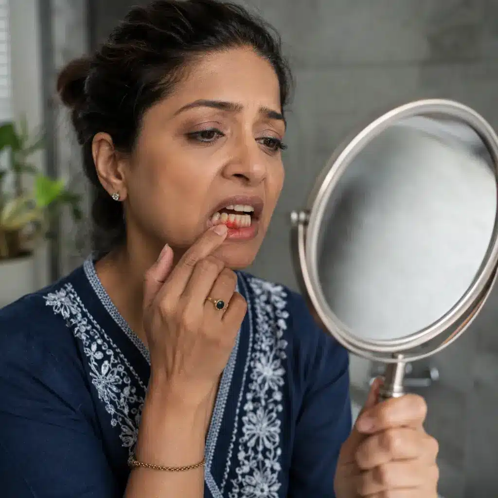 An Indian implant specialist is performing deep cleaning around an infected dental implant